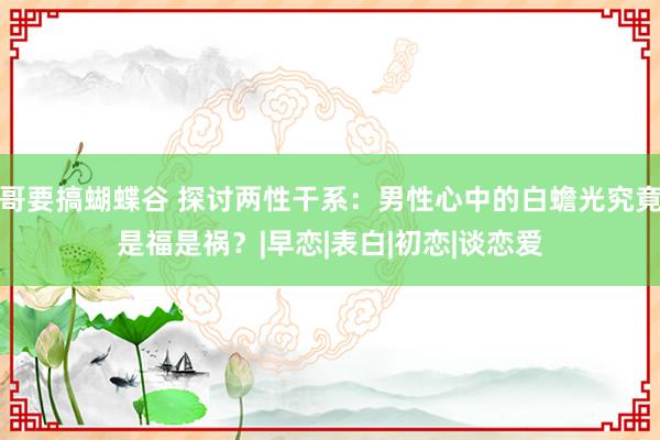 哥要搞蝴蝶谷 探讨两性干系：男性心中的白蟾光究竟是福是祸？|早恋|表白|初恋|谈恋爱